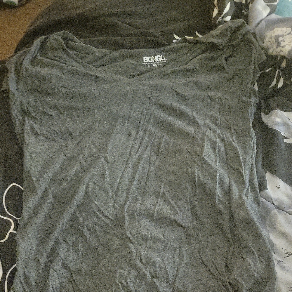 BONGO Gray Short Sleeve Tee Casual Cotton